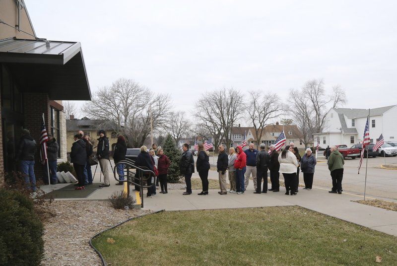 Mourners at Zion Lutheran Church